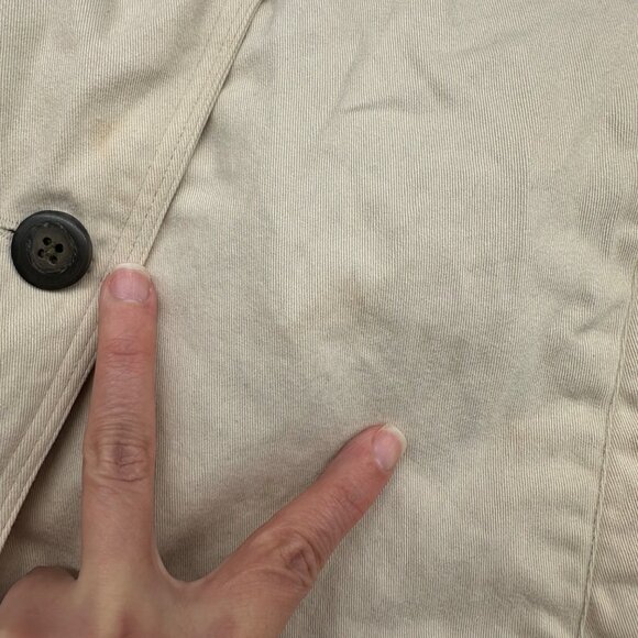 Vintage Chore Jacket Coat Basic Editions Plus 1X Beige Plaid Lining Corduroy 90s - Picture 5 of 12